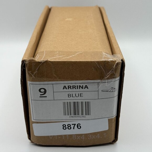 Journee Arrina Slip-On Woven Strappy Sandals Flats Slides Slip On Blue Size 9 - Picture 8 of 9